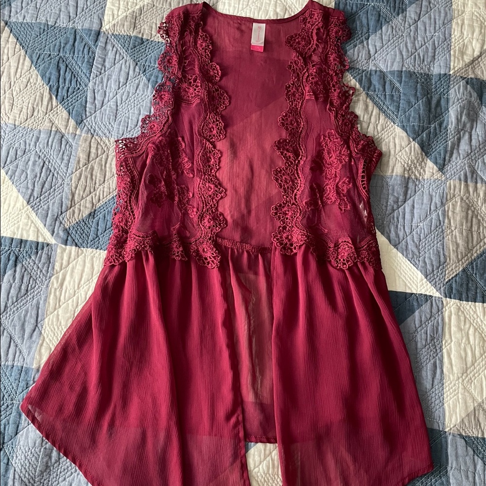 Boho Lace Tank-Top Cover-up, size L